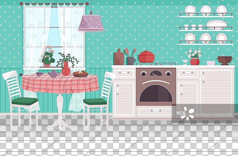 在厨房中展开的美食烹饪体验图片素材