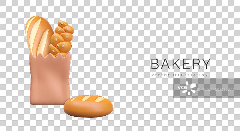 纸袋装辫子面包海报图片素材