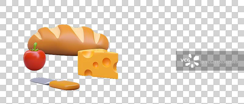 面包番茄奶酪刀具海报图片素材