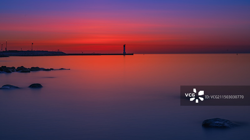 安大略湖的清晨图片素材