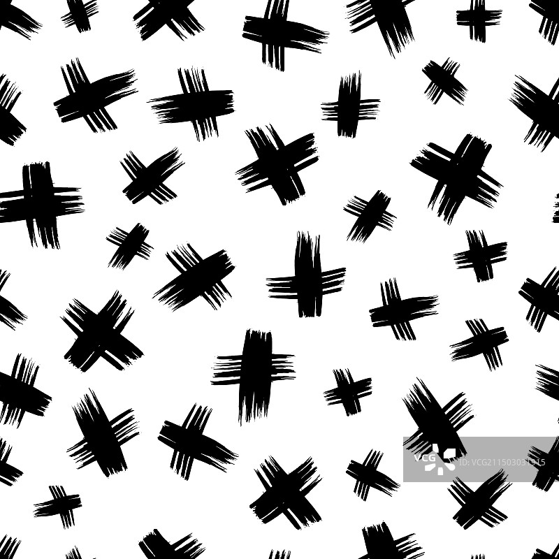 手绘十字符号无缝图案图片素材