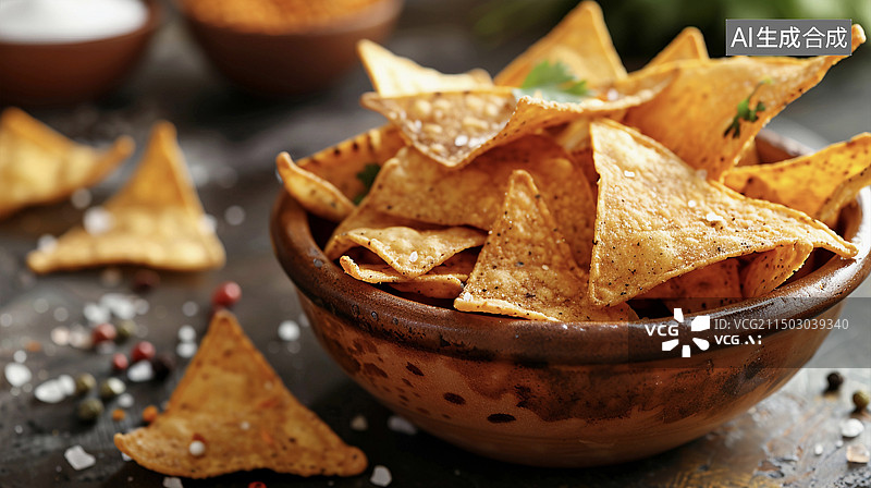 【AI数字艺术】美味零食玉米片特色小吃图片素材
