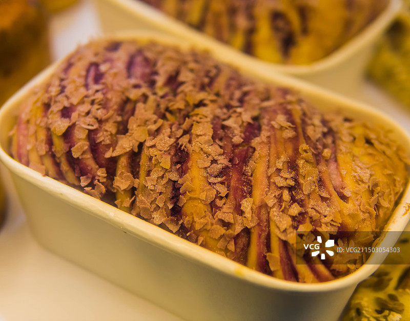 香酥芋泥吐司面包特写图片素材