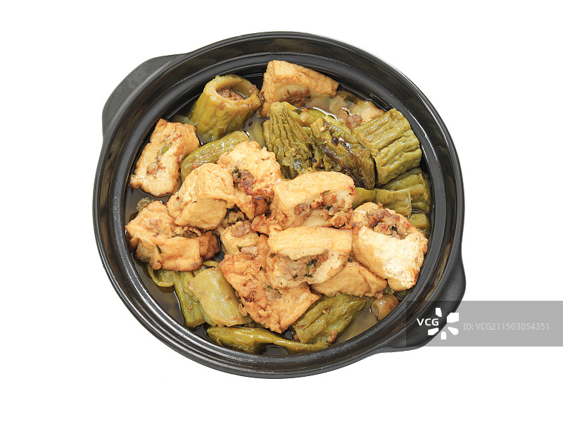 客家菜豆腐酿苦瓜酿图片素材