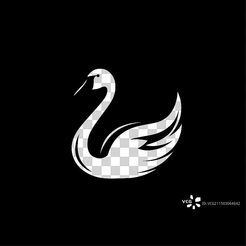 高品质天鹅T恤Logo图片素材