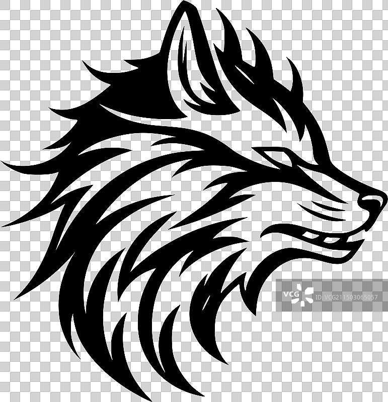 狼 - 黑与白图片素材