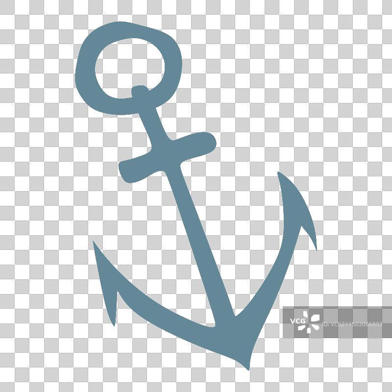 船锚卡通扁平设计图片素材
