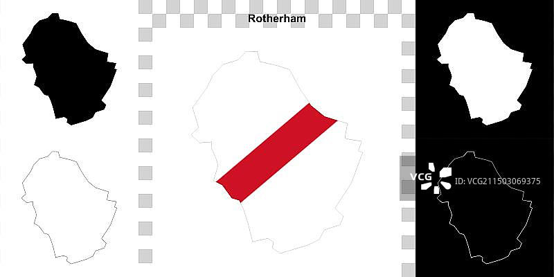 罗瑟勒姆轮廓地图图片素材