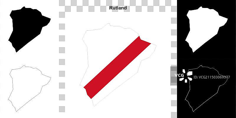 拉特兰郡地图轮廓图片素材