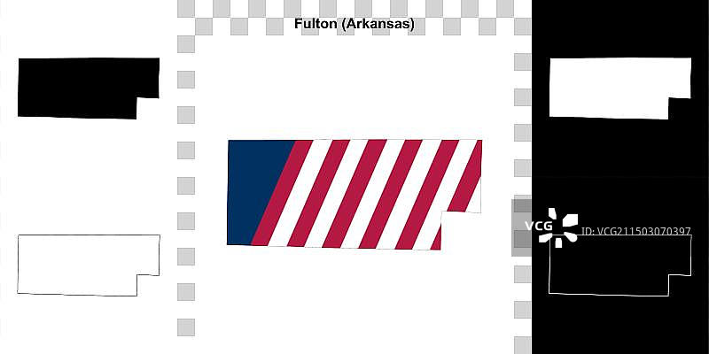 富尔顿轮廓地图图片素材