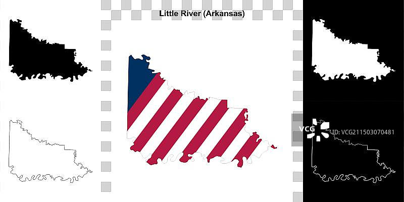 小河轮廓地图图片素材