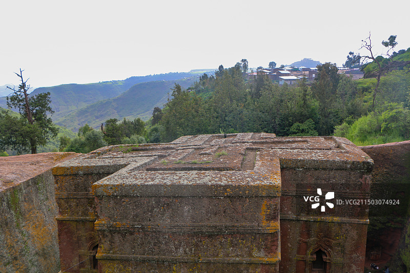 十字架岩石教堂，拉利贝拉，埃塞俄比亚图片素材
