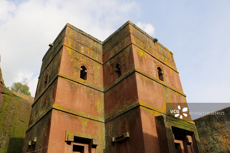 十字架岩石教堂，拉利贝拉，埃塞俄比亚图片素材