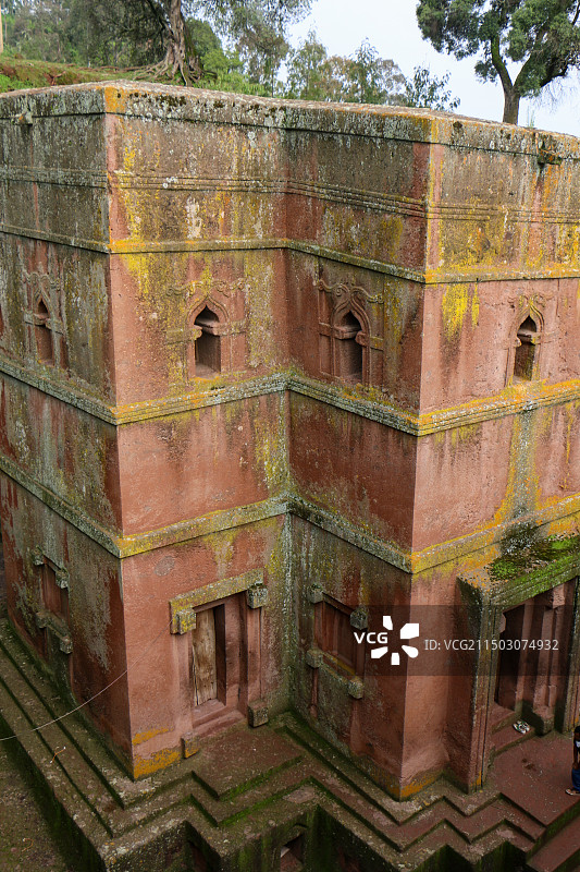 十字架岩石教堂，拉利贝拉，埃塞俄比亚图片素材