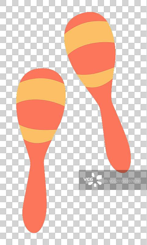 扁平设计墨西哥传统沙槌图片素材