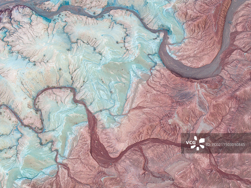 张掖丹霞地貌航拍图片素材