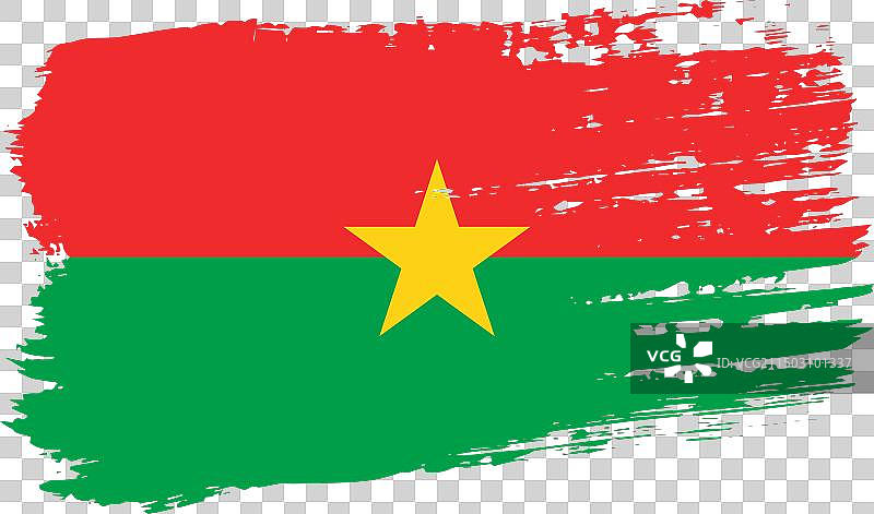 布基纳法索国旗宽笔触图片素材