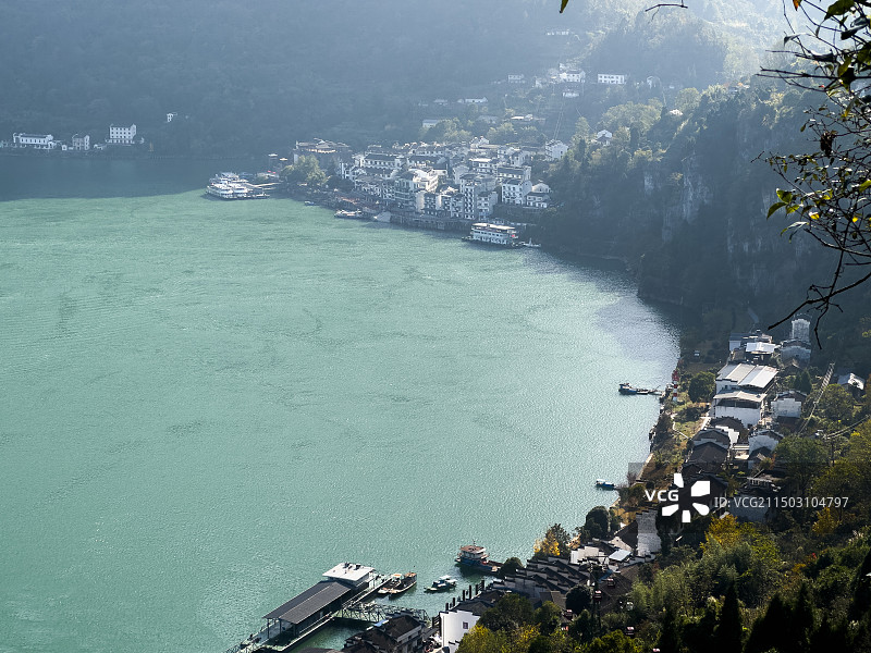 湖北宜昌三峡人家景区-清江画廊三峡水坝邮轮图片素材
