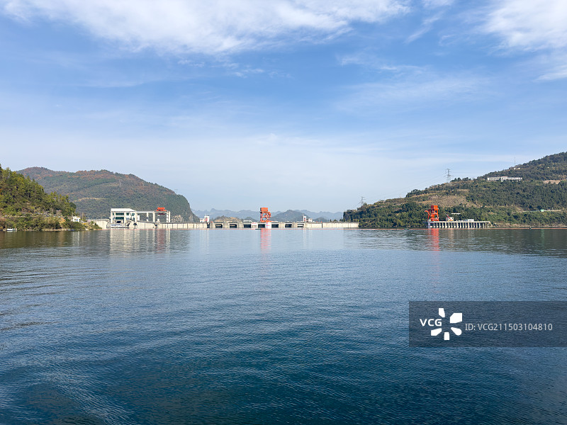 湖北宜昌三峡人家景区-清江画廊三峡水坝邮轮图片素材