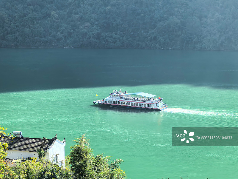 湖北宜昌三峡人家景区-清江画廊三峡水坝邮轮图片素材