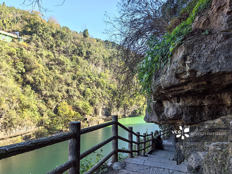 湖北宜昌三峡人家景区-清江画廊三峡水坝邮轮图片素材