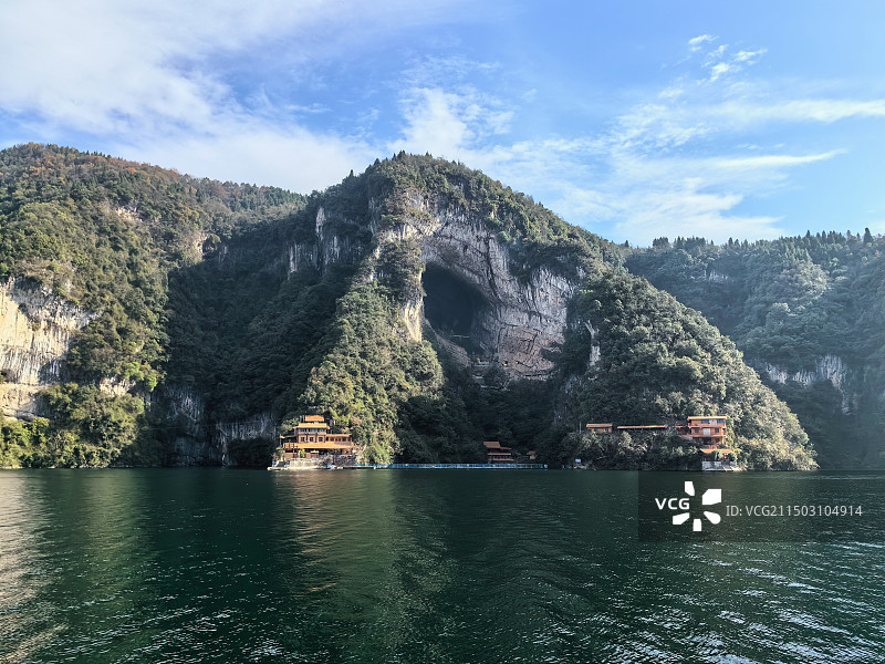 湖北宜昌三峡人家景区-清江画廊三峡水坝邮轮图片素材