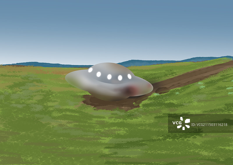 科技科学科幻幻想想象力地外文明地球外太空星球UFO飞碟外星人创意资讯地貌环境风景插画图片素材