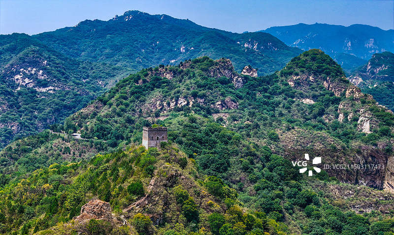 鹿皮关长城 密云 石城镇 龙云山 黑龙潭 航拍图片素材