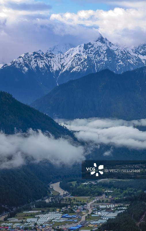 西藏鲁郎之晨图片素材
