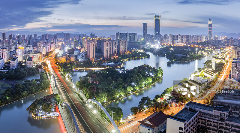 城市风光夜景图片素材