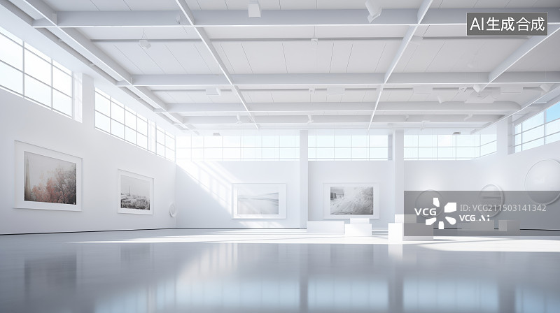 【AI数字艺术】展厅图片素材