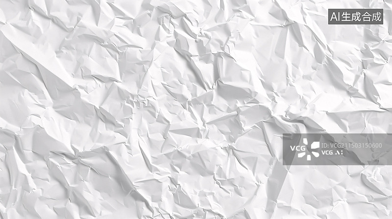 【AI数字艺术】皱纹纸张纹理的特写褶皱纸张纹理背景素材图片素材
