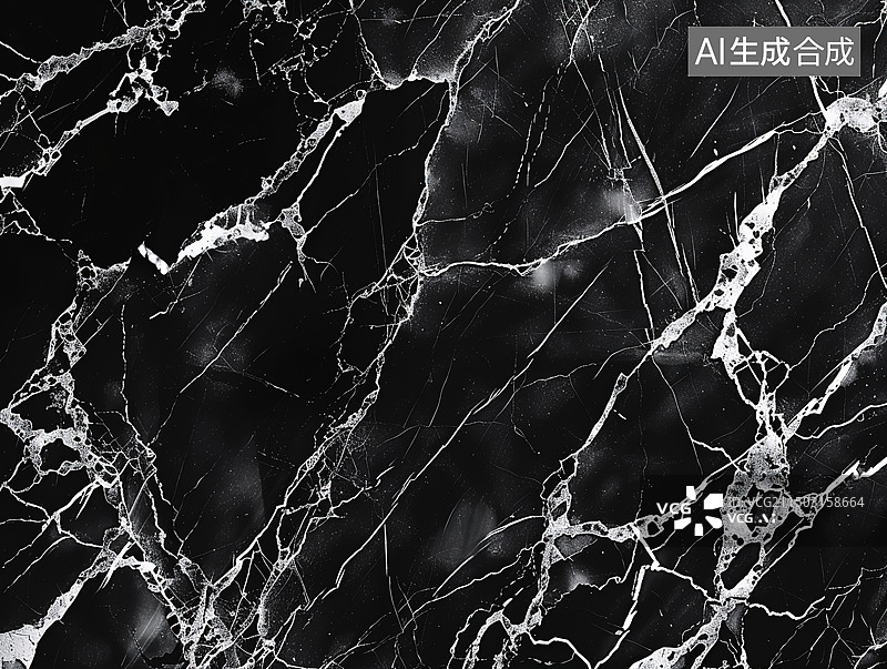 【AI数字艺术】黑色背景下湿蜘蛛网的特写镜头图片素材