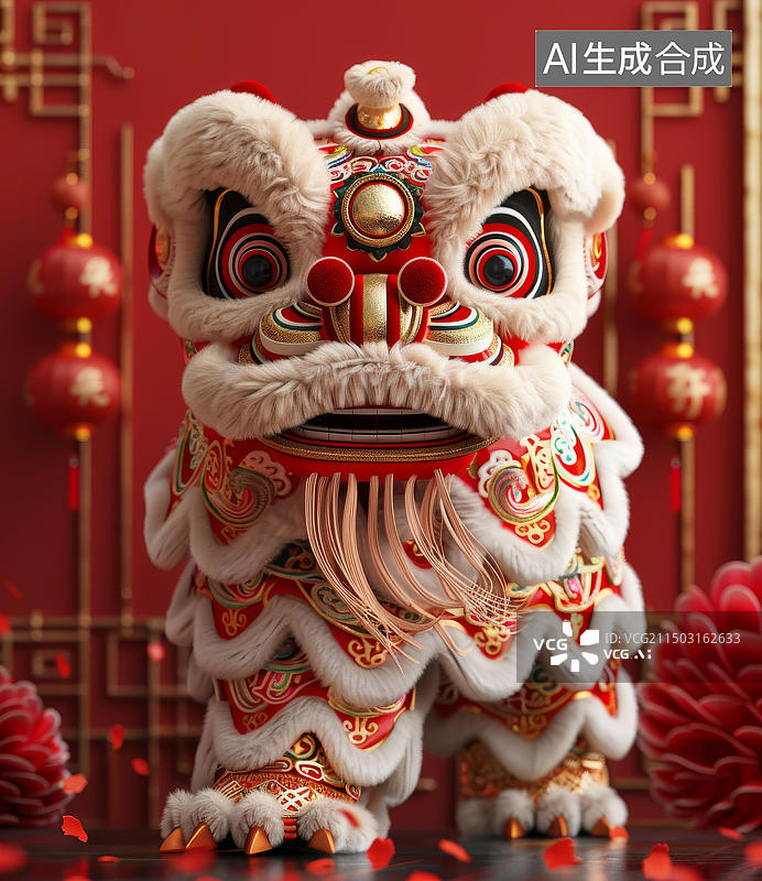 【AI数字艺术】舞狮的AI图片图片素材