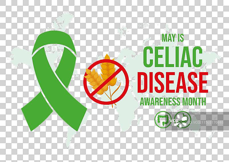 五月是乳糜泻疾病意识月海报图片素材