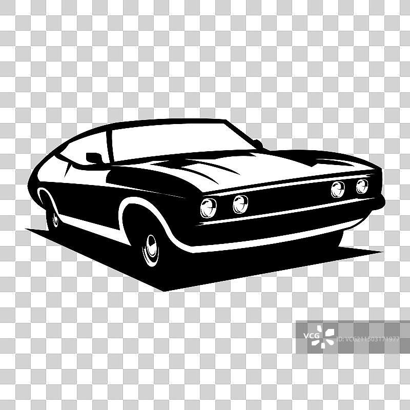 1973年福特雄鹰GT老爷车标志图片素材