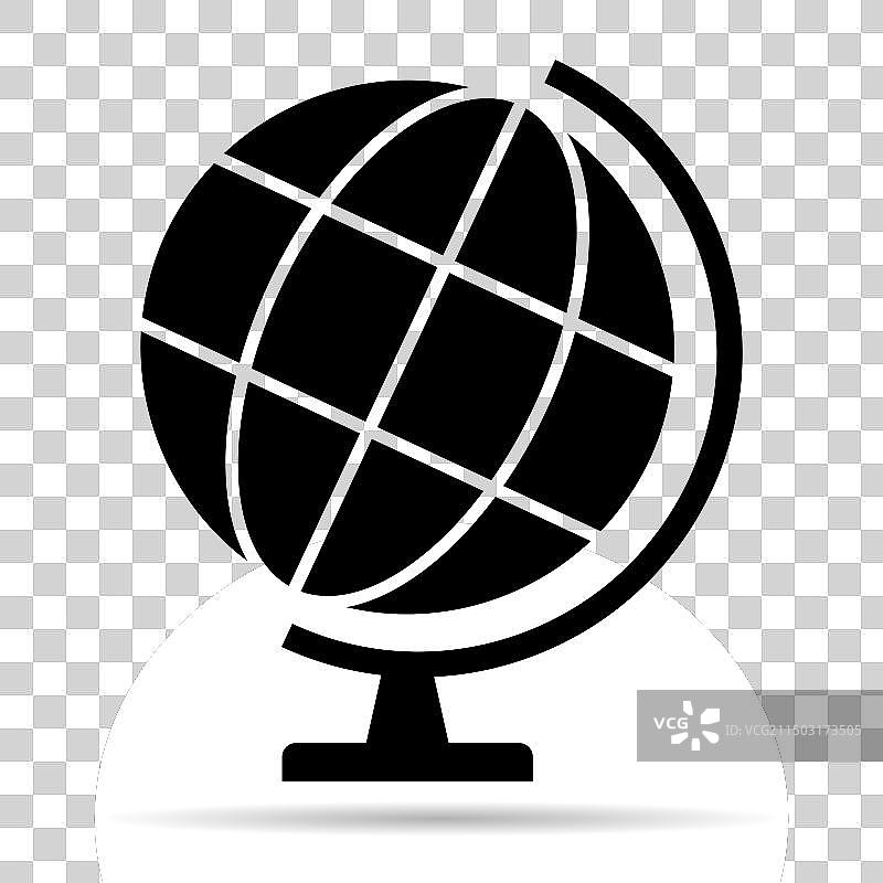 地球仪地图阴影图标地球标志图片素材
