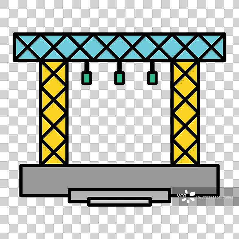 舞台场景建设图标Web框架讲台图片素材