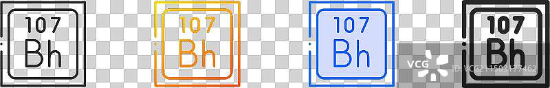Bohrium图标线性渐变蓝色描边图片素材