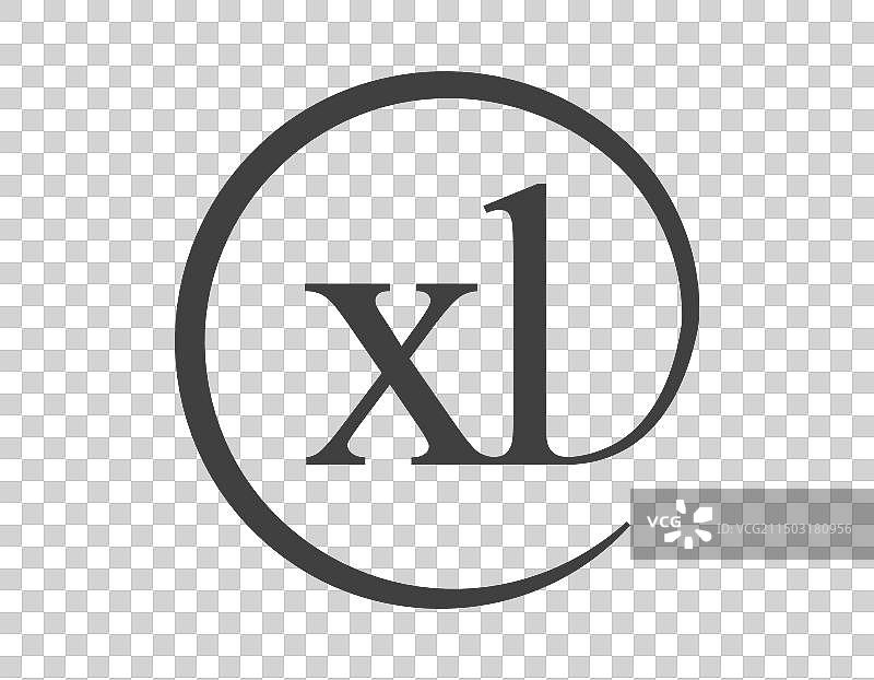 xl字母圆形邮箱logo图片素材