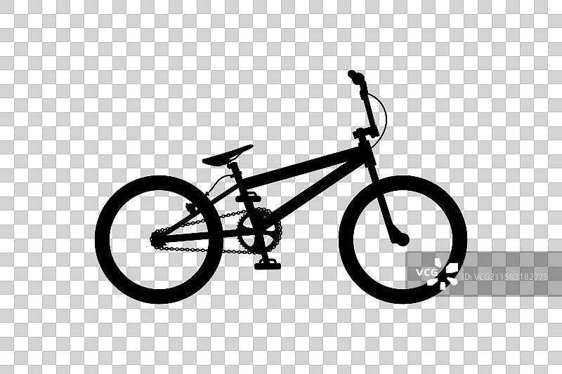 经典自行车剪影图片素材