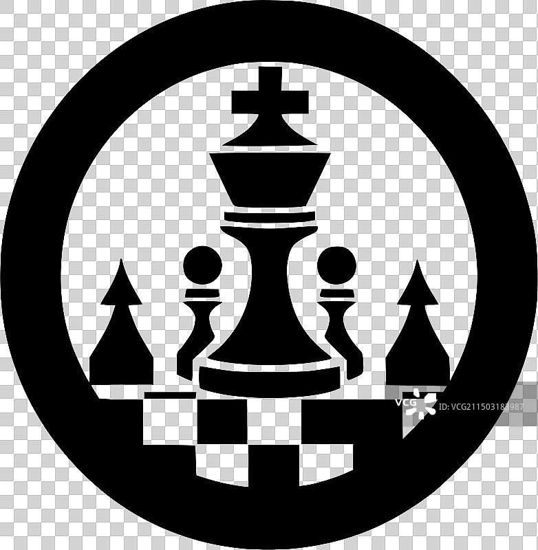 国际象棋简约扁平风标志图片素材