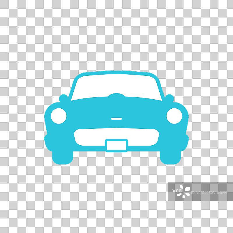 白色背景上的老爷车敞篷车图标图片素材