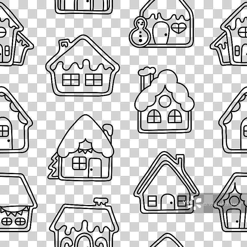 姜饼圣诞屋装饰图片素材