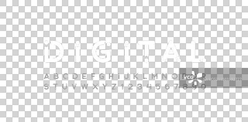 带白色圆点的数字字母字体图片素材