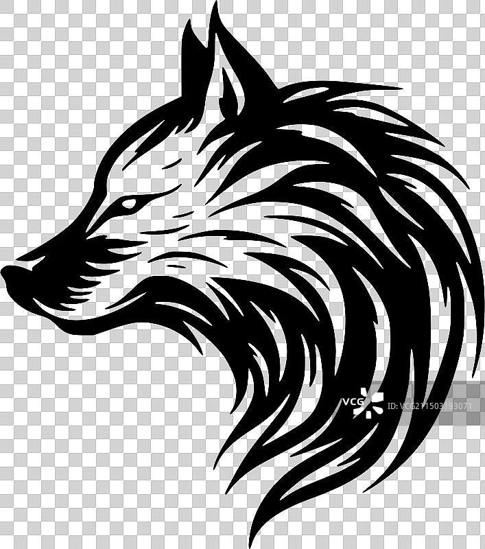 狼 - 黑与白图片素材