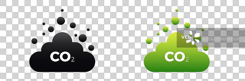 二氧化碳循环图标，二氧化碳排放图片素材