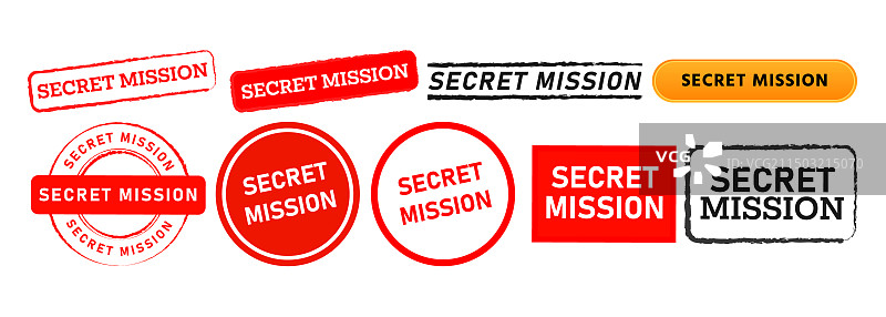 秘密任务橡胶印章标签图片素材