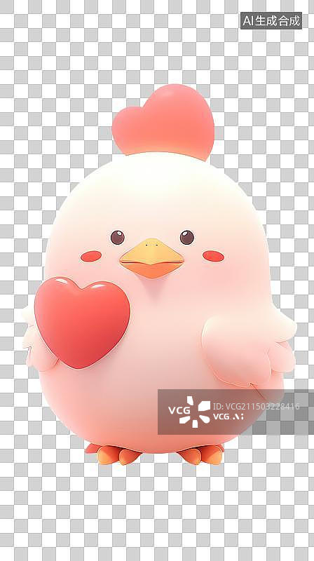 【AI数字艺术】卡通小鸡仔免抠元素图片素材