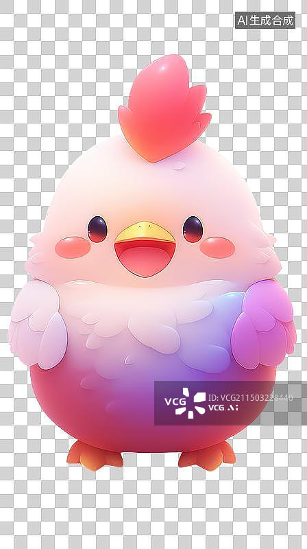 【AI数字艺术】卡通小鸡仔免抠元素图片素材
